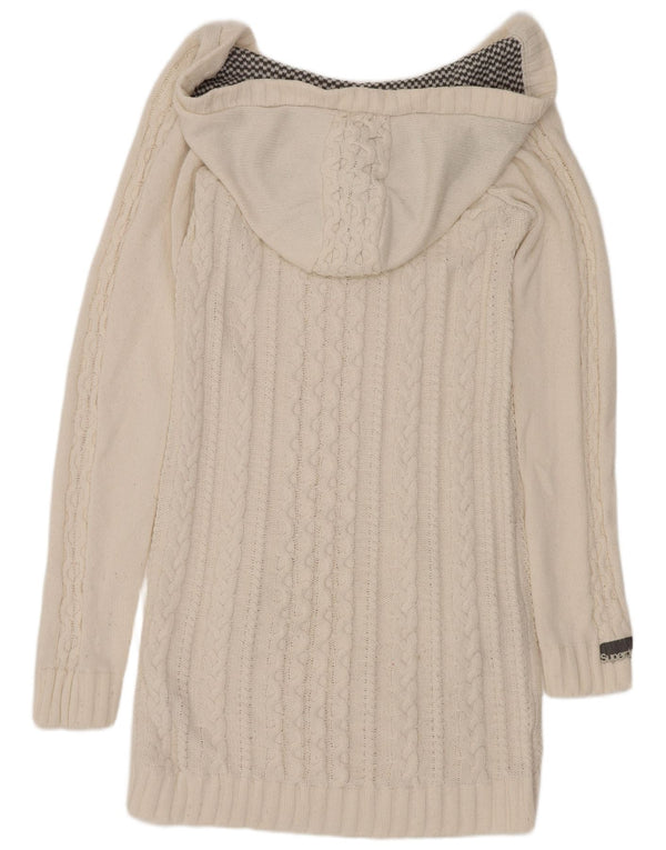 Rochie cu pulover cu mânecă lungă pentru femei Superdry UK 18 XL, alb acrilic