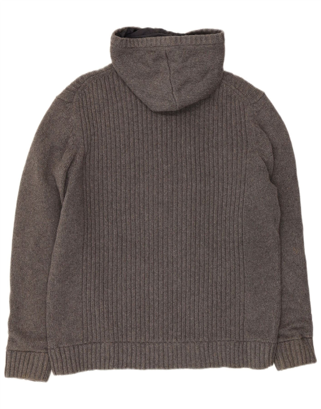 Jachetă reversibilă din tricot cu glugă pentru bărbați Massimo Dutti UK 42 XL gri