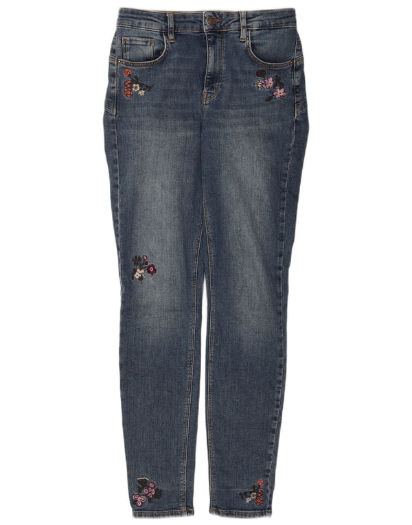 Blugi skinny pentru femei Desigual cu talie înaltă EU 40 Medium W26 L30 Blue Floral