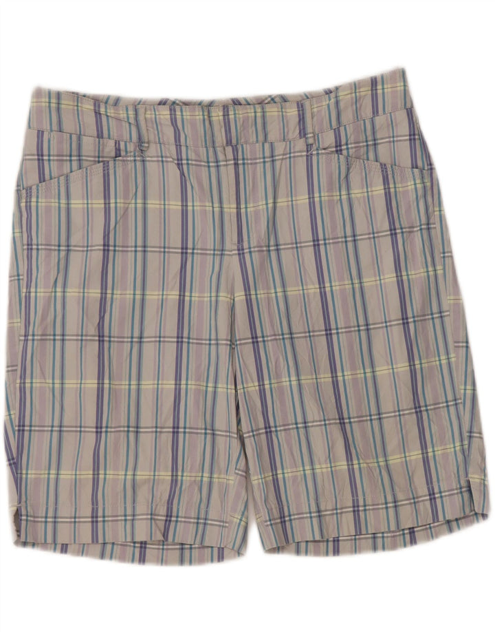 Pantaloni scurti casual pentru femei DOCKERS US 8 Medium W34 bumbac cu carouri gri
