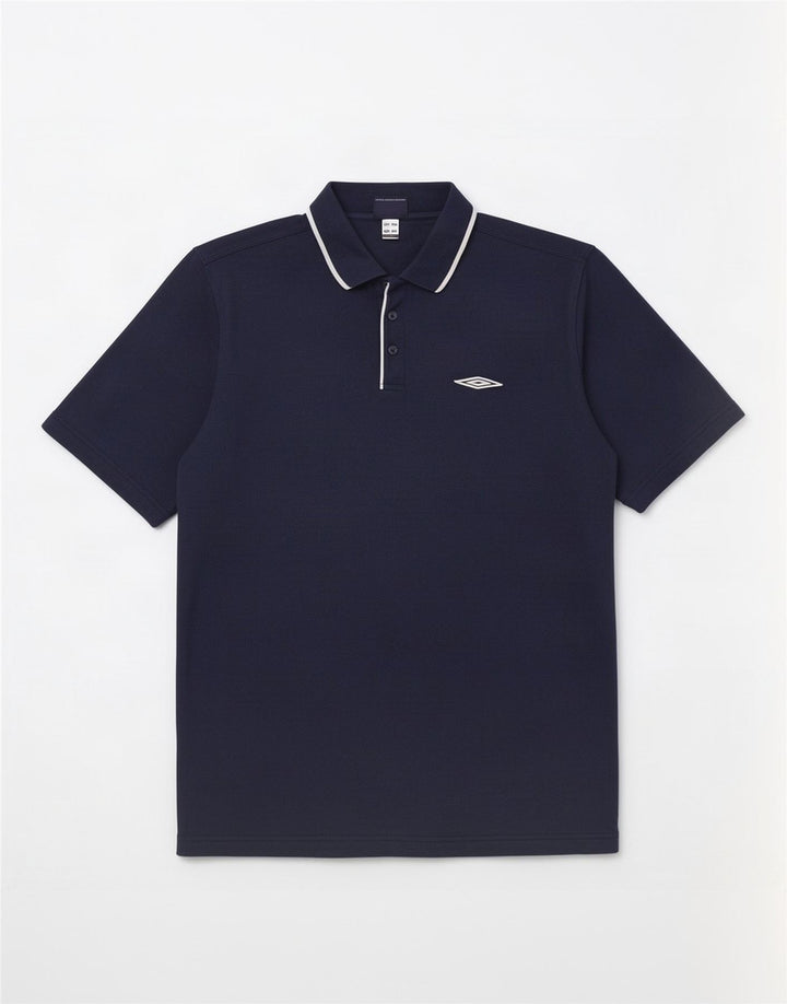 Cămașă polo pentru bărbați Umbro XL, poliester bleumarin