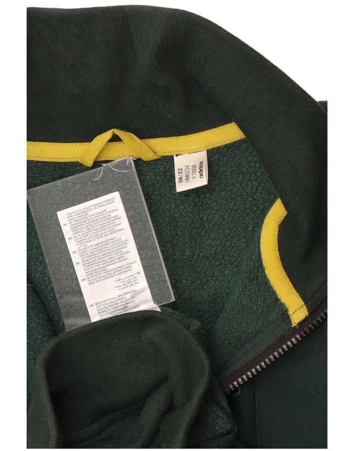 Jachetă de trening pentru bărbați Adidas, bumbac verde mediu