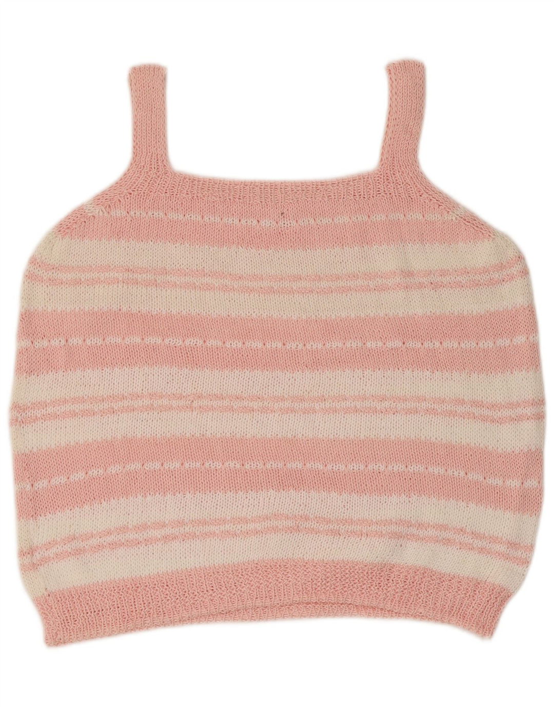 VINTAGE Top tricot pentru femei UK 14, mare, roz cu dungi