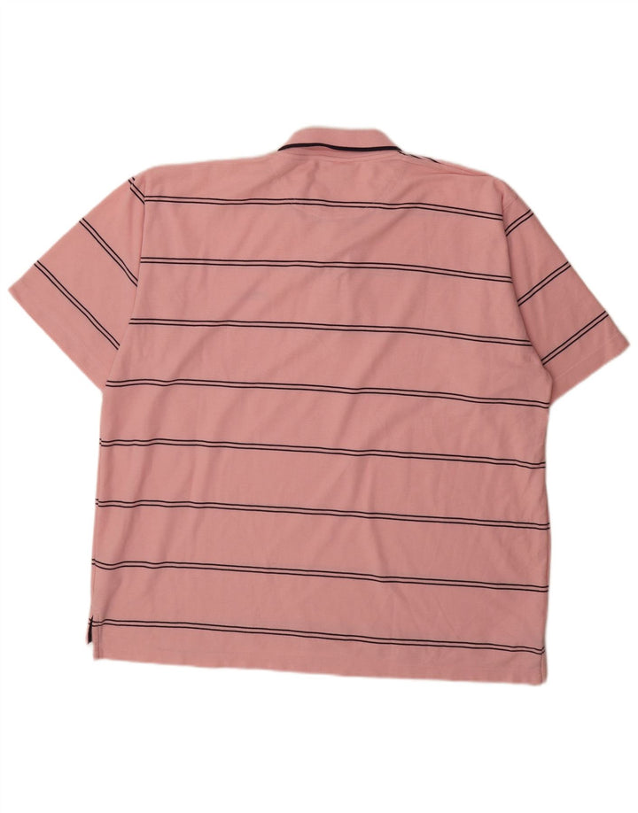 Tricou polo Umbro pentru bărbați 2XL, poliester cu dungi roz
