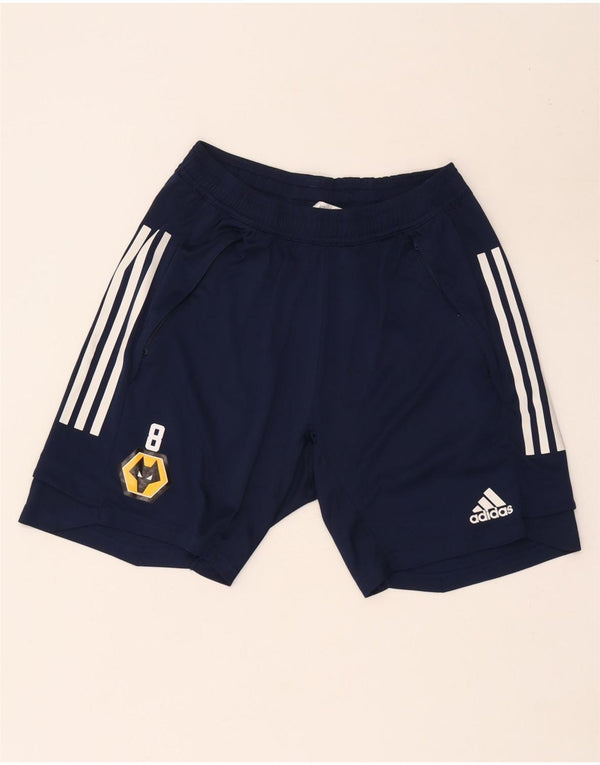 Pantaloni scurți sport Adidas Wolverhampton Wanderers pentru bărbați, poliester mediu albastru bleumarin