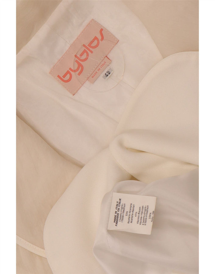 Jachetă pentru femei Byblos cu 3 nasturi IT 42 Medium White Acetat