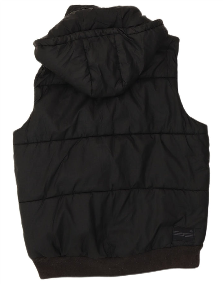 Gilet căptușit pentru bărbați Adidas UK 38 Poliester mediu negru