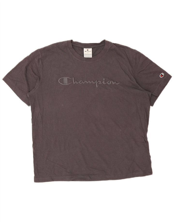 Tricou grafic pentru bărbați Champion Top mare din bumbac gri
