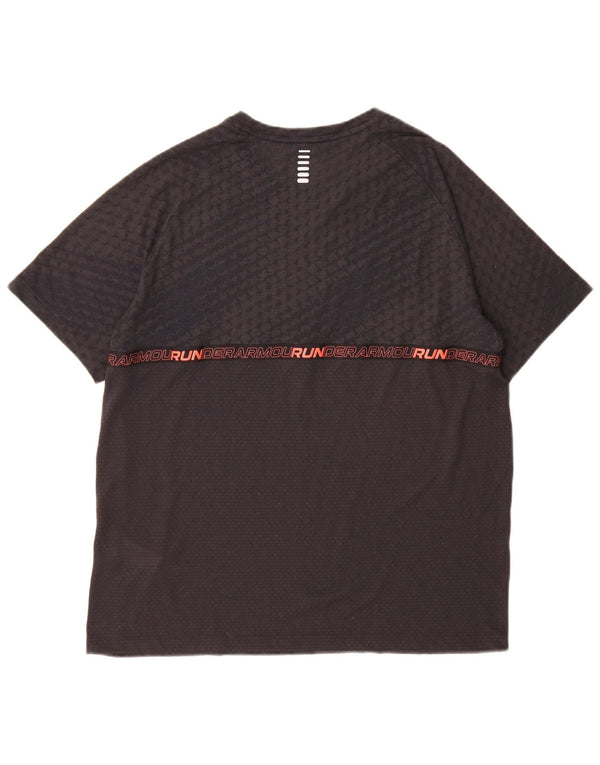 Tricou grafic Under Armour pentru bărbați Heat Gear Top mare, negru, geometric