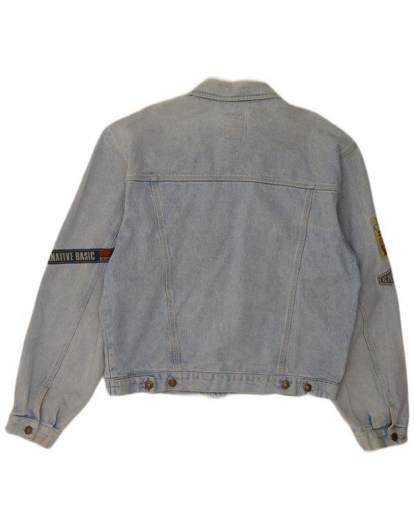 Jachetă de denim grafică pentru bărbați Movi Mento UK 42 XL Bumbac albastru