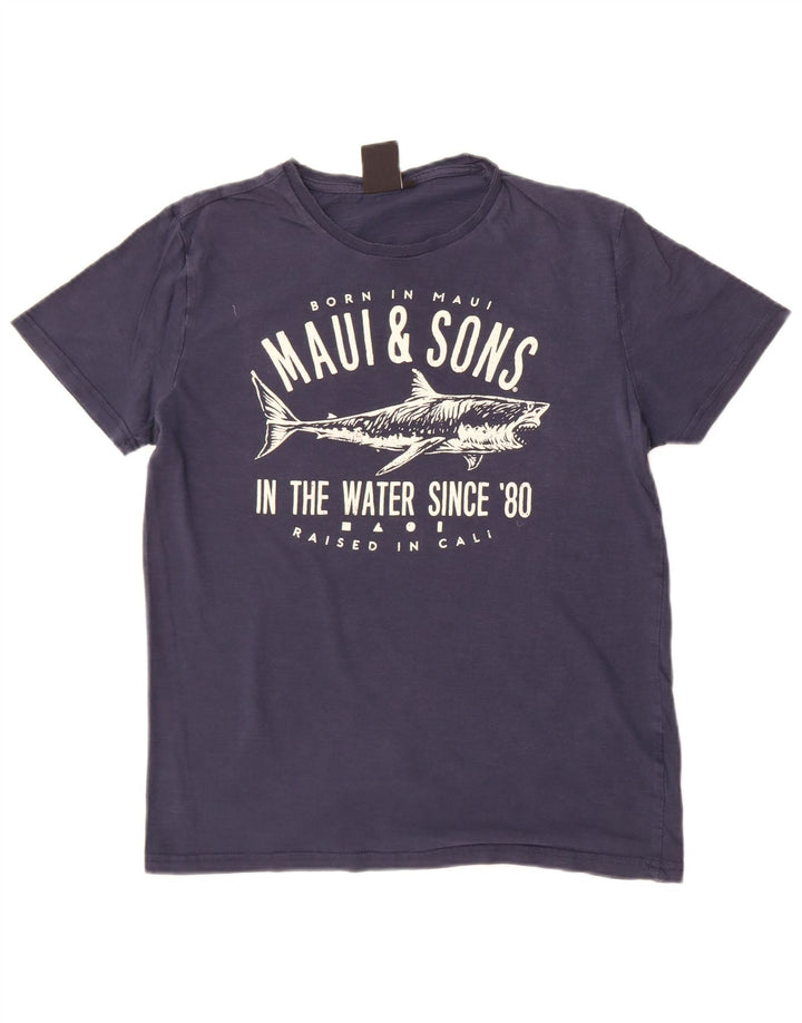 Tricou grafic pentru bărbați Maui and Sons Top Mediu Bleumarin