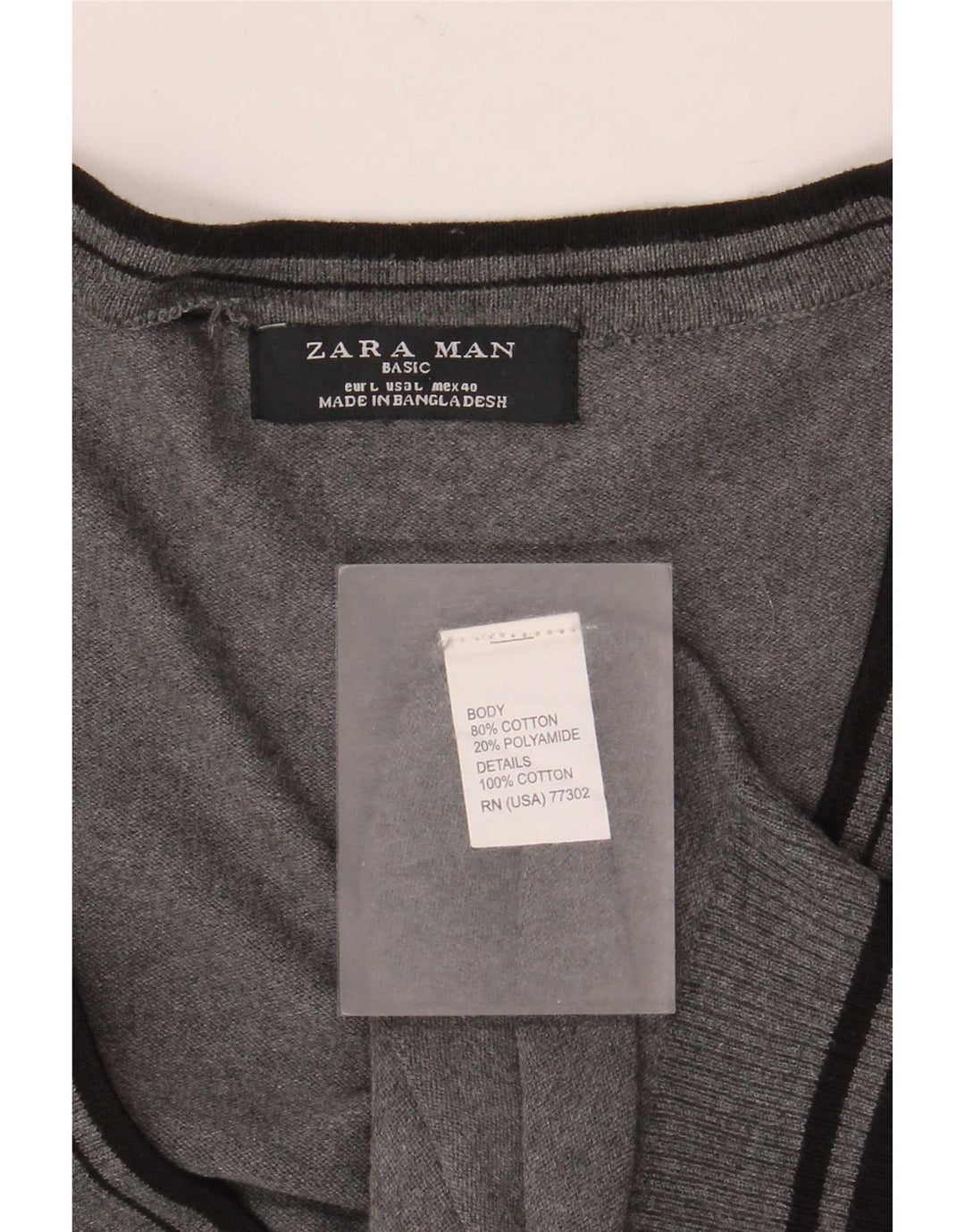 Pulover cardigan pentru bărbați Zara, bumbac cu dungi gri mari