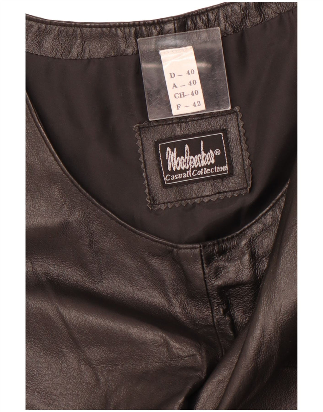 Crop Top din colecția casual pentru femei WOODPECKER EU 42 Medium Black Leather