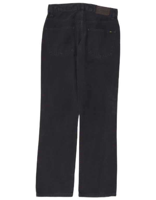 Pantaloni casual drepti pentru bărbați Lacoste L30 L30 Bumbac bleumarin