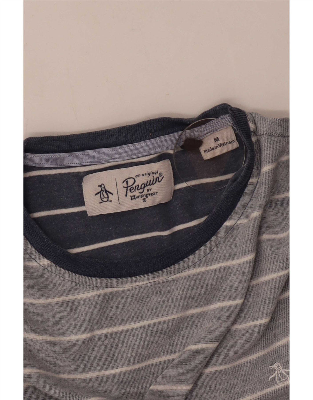 Tricou pentru bărbați Penguin Top Mediu Albastru cu dungi
