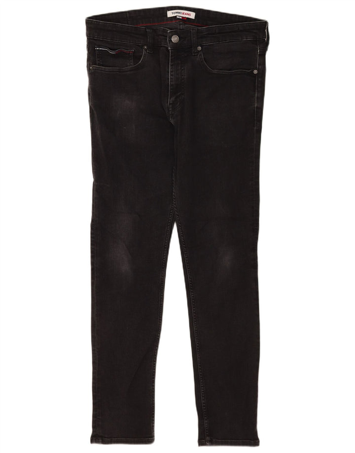 Blugi slim pentru bărbați Tommy Hilfiger W34 L29 bumbac negru