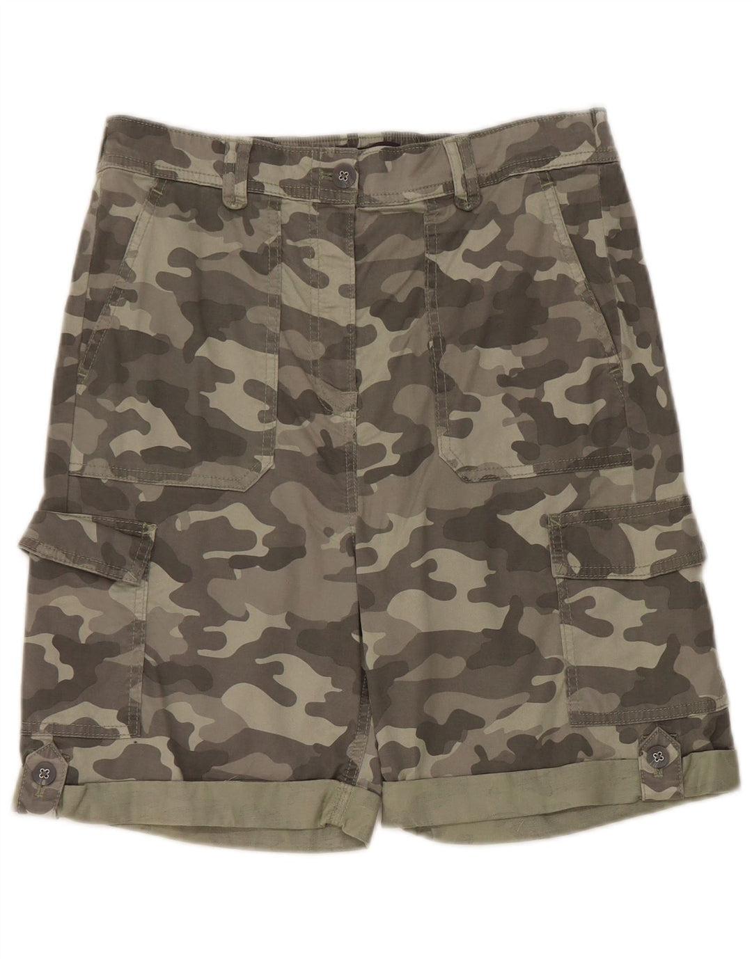 Marks & Spencer Pantaloni scurti cargo cu talie înaltă pentru femei UK 12 Medium W30 Khaki