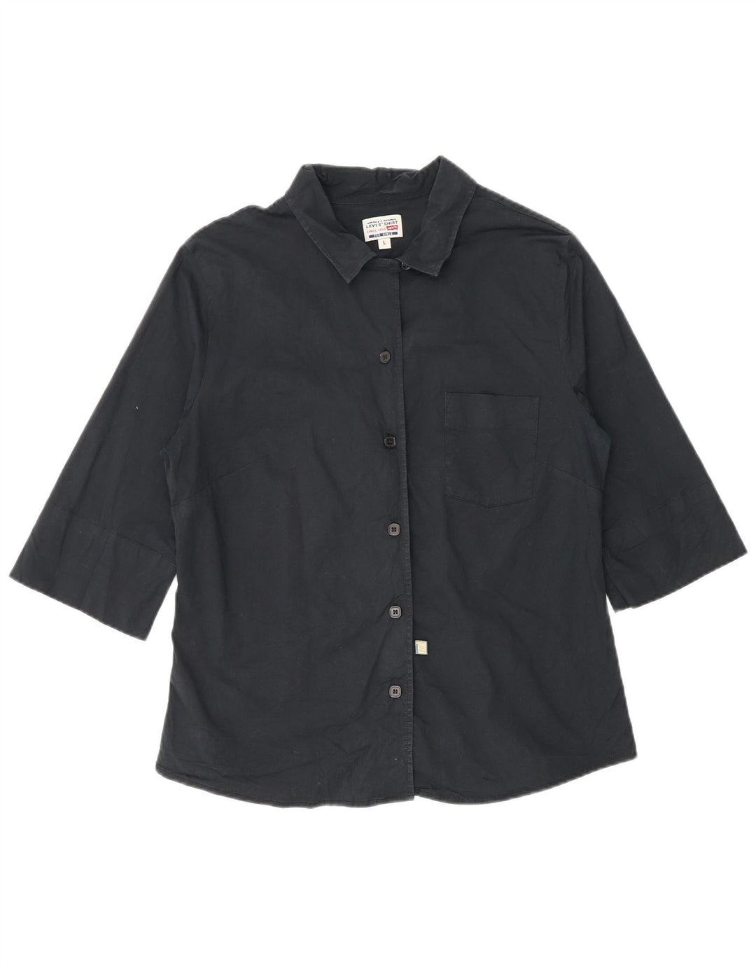 Cămașă Levi's pentru femei cu mâneci 3/4 UK 14, mare, negru, bumbac