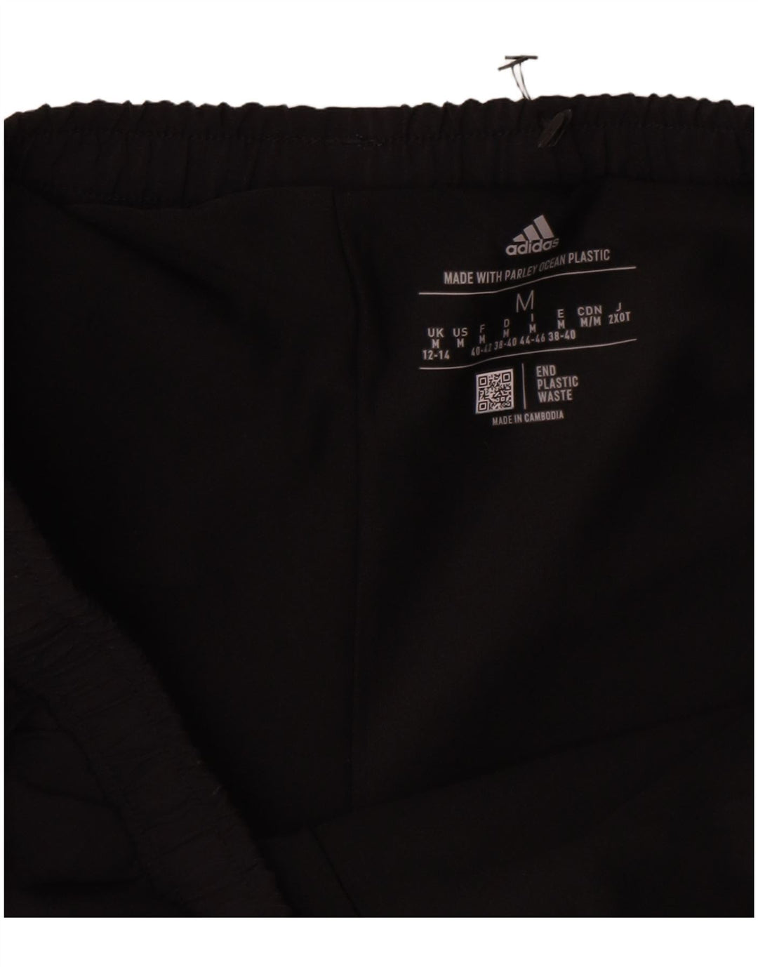 Pantaloni scurți sport Adidas pentru femei UK 12/14 Poliester mediu negru