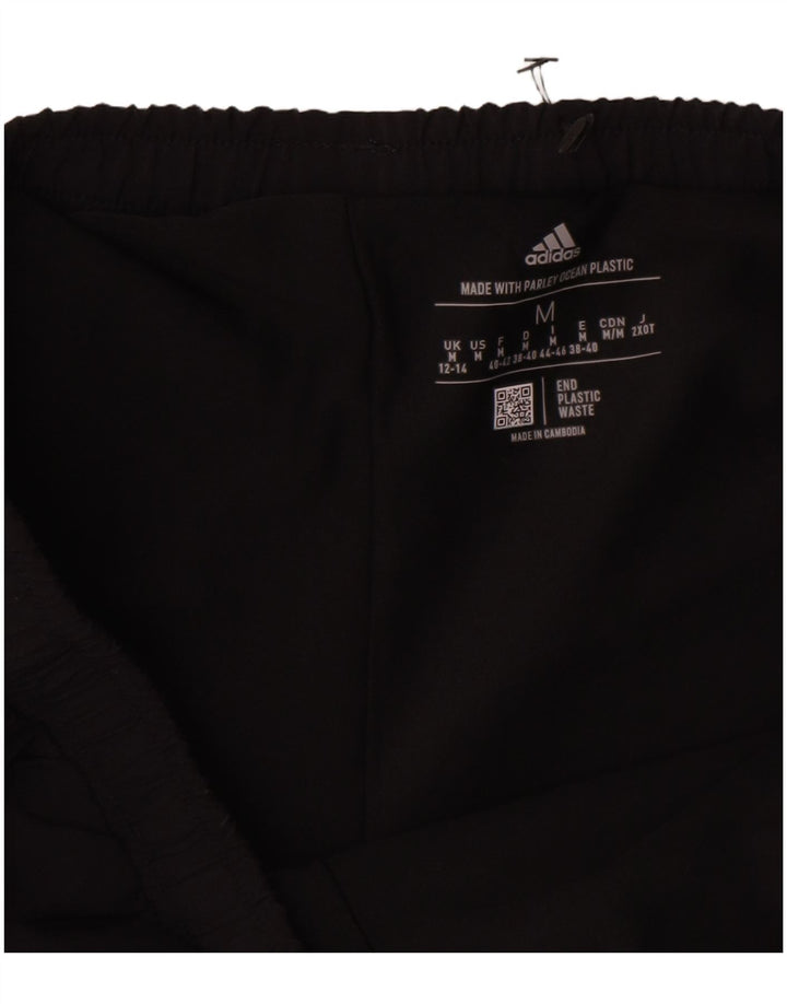 Pantaloni scurți sport Adidas pentru femei UK 12/14 Poliester mediu negru