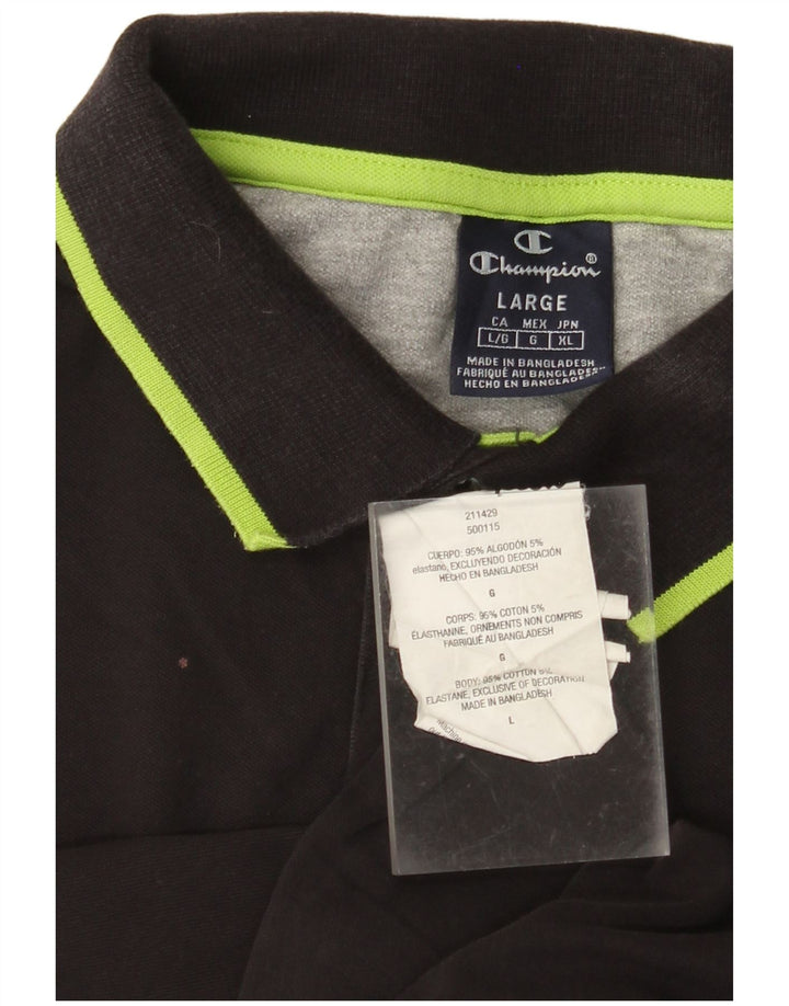 Tricou polo pentru bărbați CHAMPION, mare, negru, bumbac