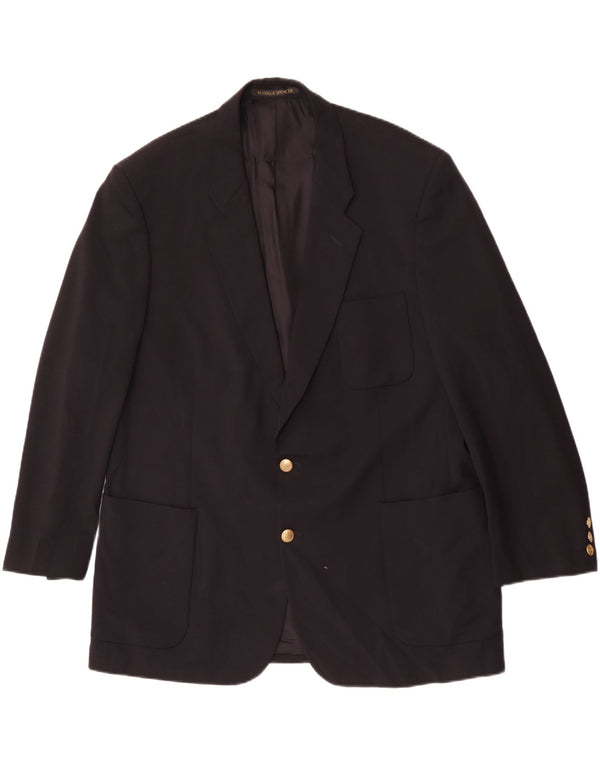 Jachetă pentru bărbați Marks & Spencer cu 2 nasturi, UK 46 XL, poliester negru