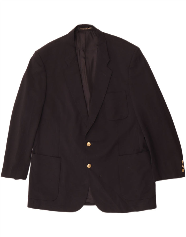 Jachetă pentru bărbați Marks & Spencer cu 2 nasturi, UK 46 XL, poliester negru