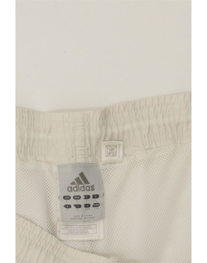 ADIDAS Mens Sport Shorts Large White Polyester Vintage Adidas and Second-Hand Adidas from Messina Hembry 