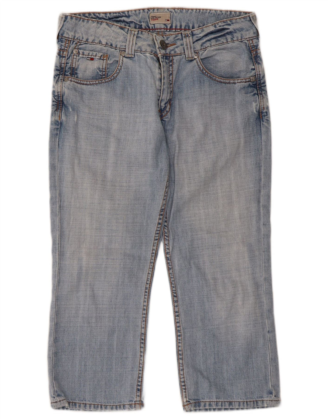 Blugi capri Tommy Hilfiger pentru femei W30 L21 bumbac albastru