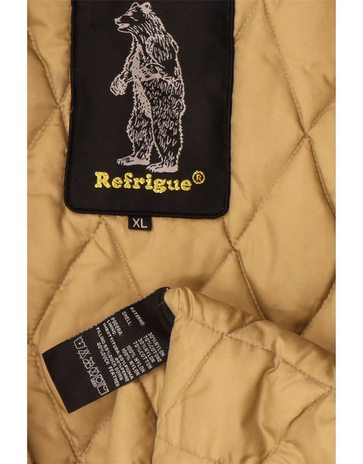 Jachetă căptușită pentru bărbați Refrigue UK 42 XL, bej, nailon