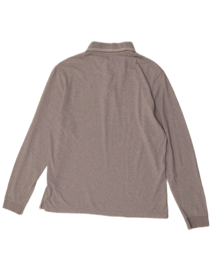 Tricou polo pentru bărbați Champion cu mânecă lungă, mare, gri, bumbac