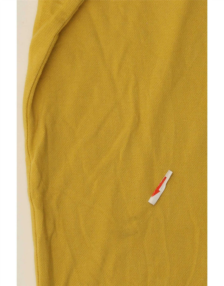Tricou polo pentru bărbați Lotto în dungi galbene medii