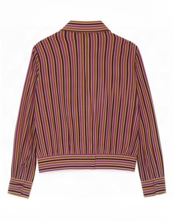 Bluză cu mânecă lungă pentru femei Benetton, UK 16, mare, roz, cu dungi