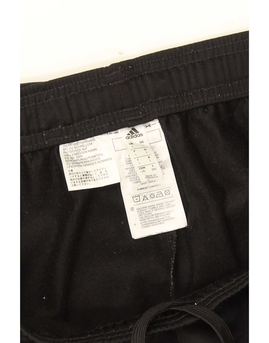 Pantaloni de trening pentru bărbați Adidas Pantaloni de jogging, mari, negru, poliester