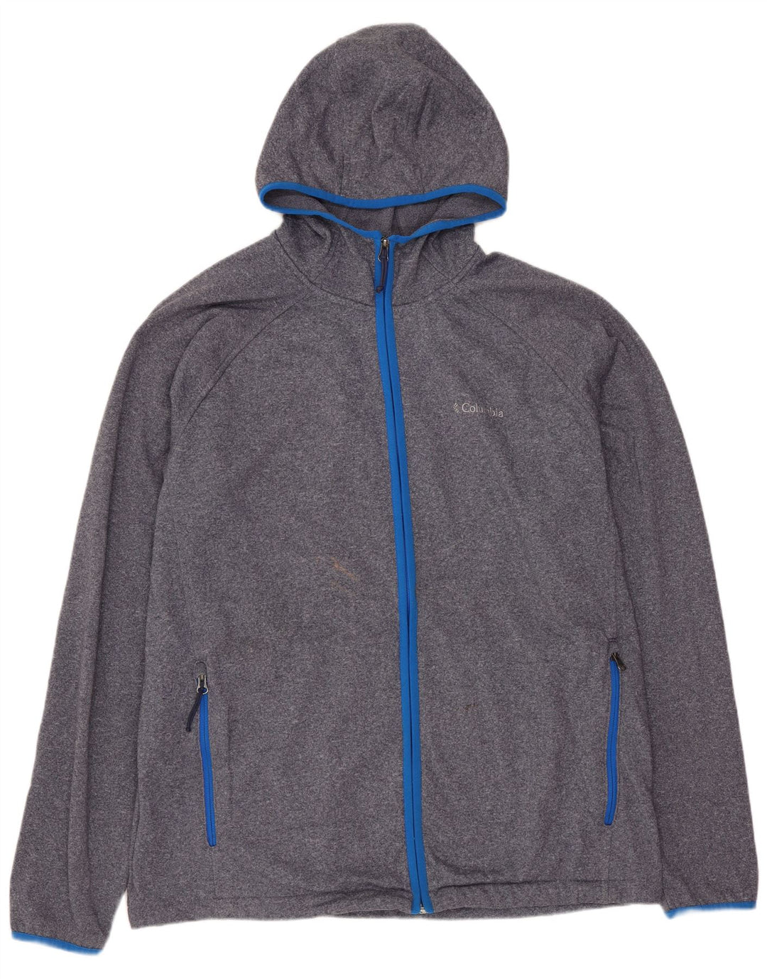 Pulover COLUMBIA pentru bărbați, cu fermoar, XL, poliester cu pături, albastru bleumarin