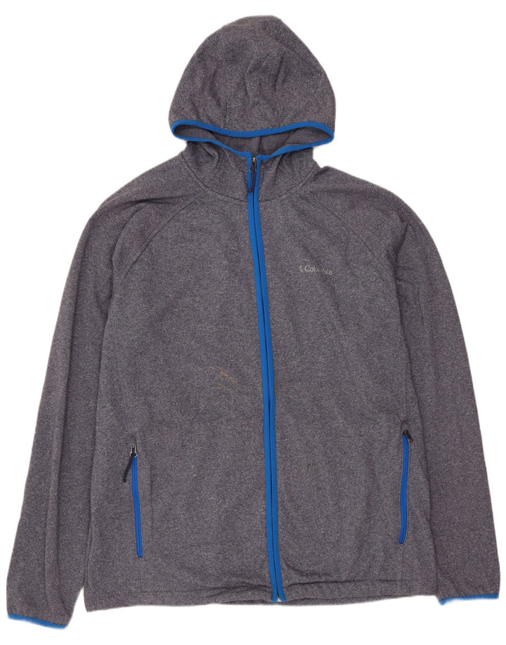 Pulover COLUMBIA pentru bărbați, cu fermoar, XL, poliester cu pături, albastru bleumarin
