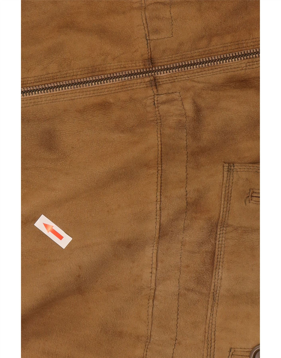Pardesiu vintage pentru femei de piele intoarsa UK 8 Small Bej