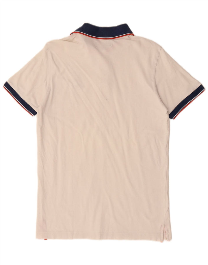 AUSTRALIAN L'ALPINA Tricou polo pentru bărbați IT 52 mare bumbac alb