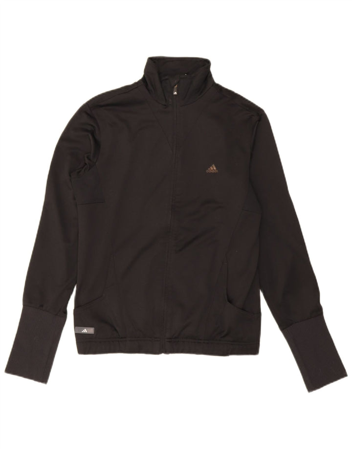 Jachetă de top pentru trening Adidas pentru femei UK 12 Poliester mediu negru