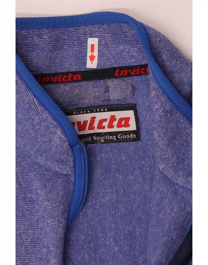 Invicta Womens Oversized Trening Top Jacket UK 16 Large Blue Flecked
