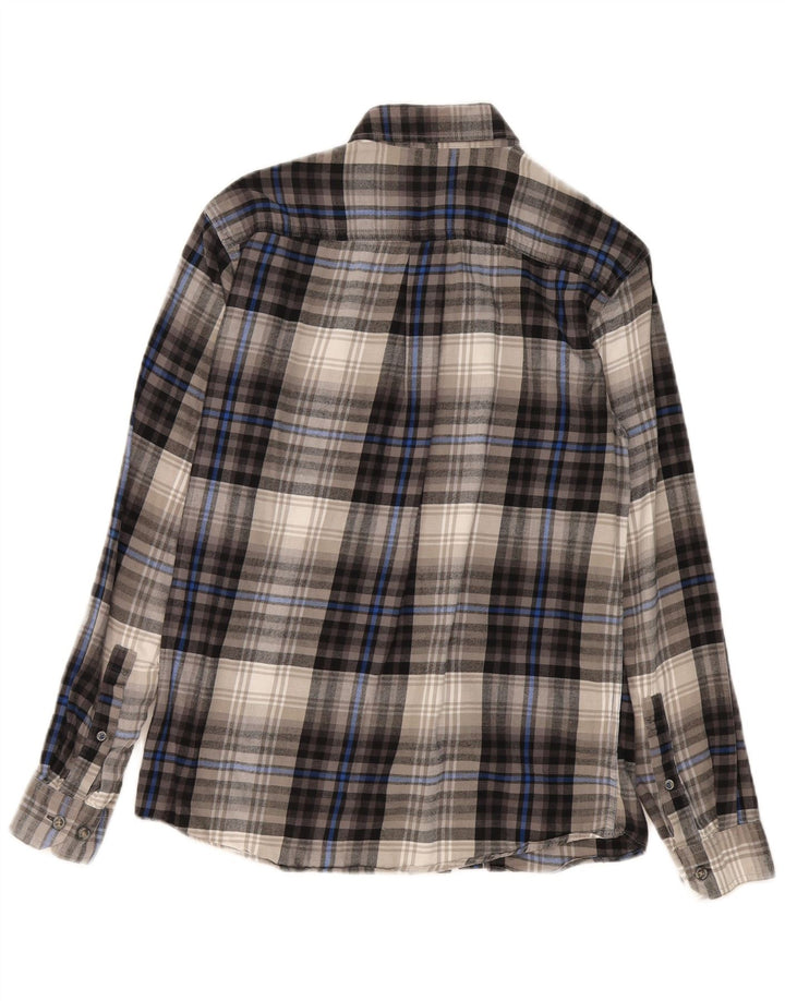 Cămașă de flanel pentru bărbați Eddie Bauer, din bumbac cu carouri, gri mică
