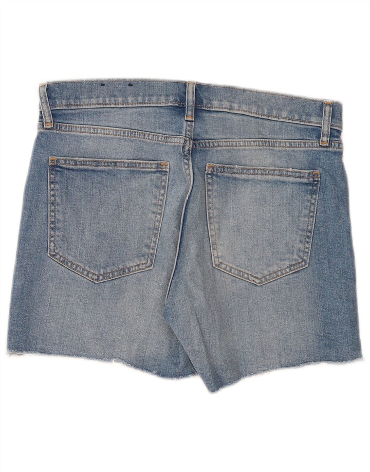 Pantaloni scurți din denim Gap pentru femei cu talie medie W26, bumbac albastru mic
