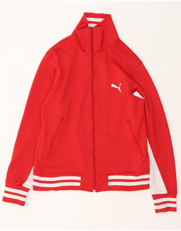 Jachetă de trening Puma pentru femei UK 14 Medium Red Colorblock Poliester