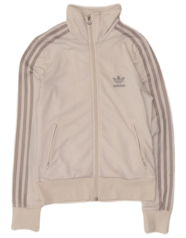 Jachetă de top pentru trening grafic Adidas pentru femei EU 38 Medium White