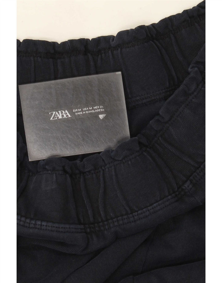 Pantaloni pentru femei Zara cu picioare largi UK 14 Medium Bleumarin