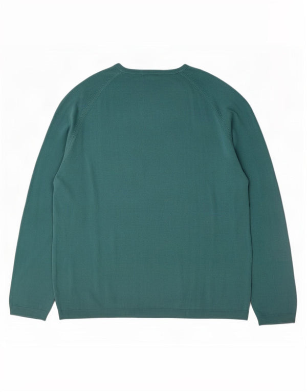 Pulover pentru bărbați Marks & Spencer, cu decolteu în V, XL, verde acrilic