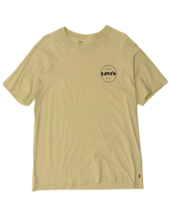 Tricou Relaxat Levi's pentru bărbați Top din bumbac galben mediu