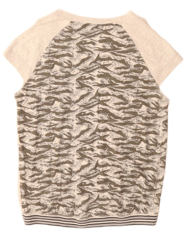 Tricou grafic Champion pentru femei SUA Top UK 16 mare, gri, raion cu imprimeu animal