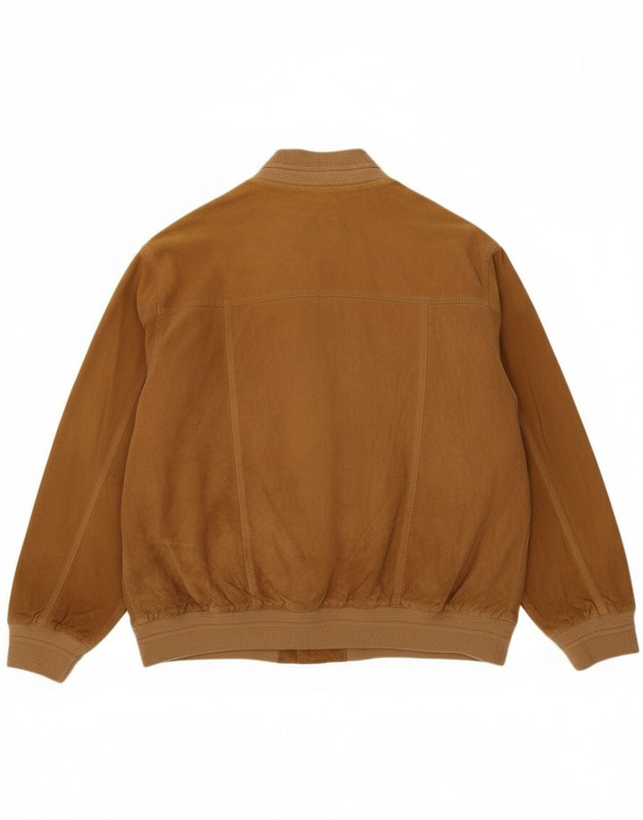 Bomber vintage pentru bărbați din piele intoarsa IT 54 2XL din piele bej