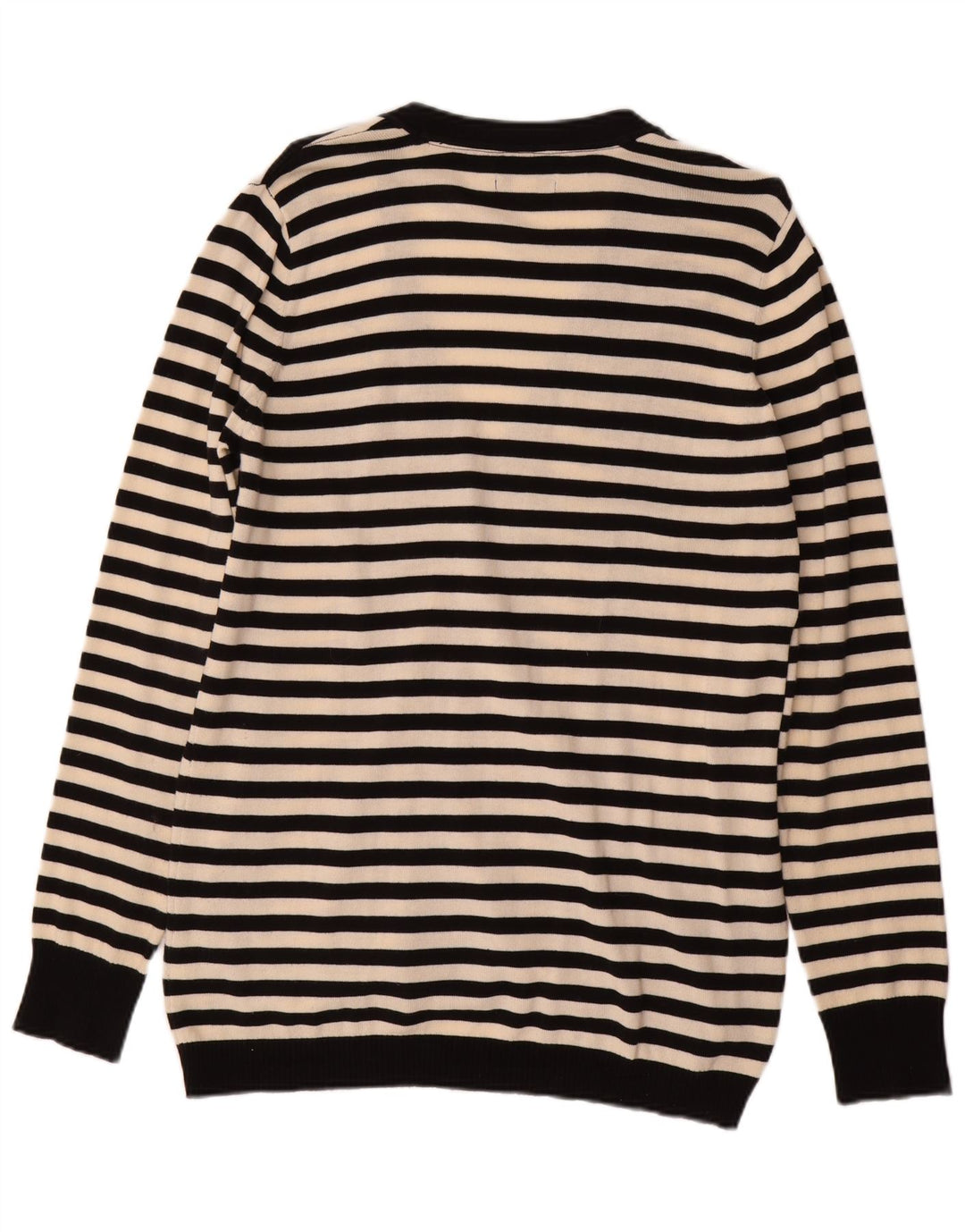 Pulover cardigan grafic pentru femei RALPH LAUREN UK 18 XL cu dungi alb